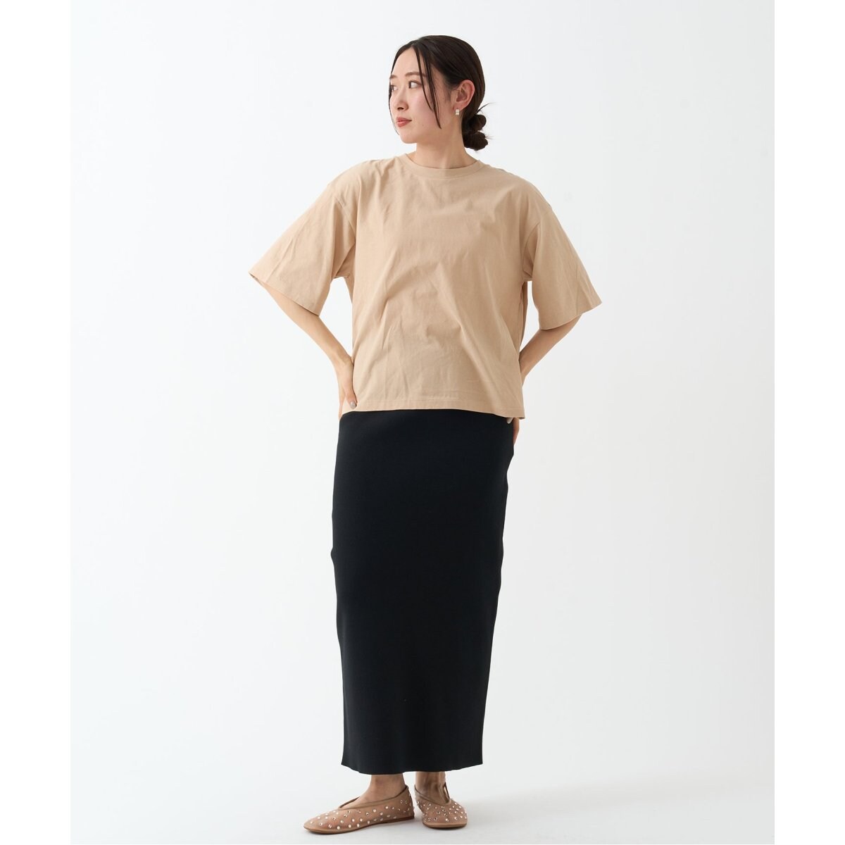 TONY BIANCO/トニービアンコ ナイロンラインストーンフラット MILO