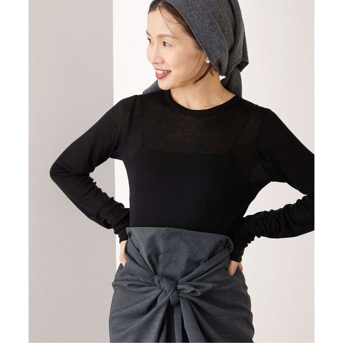 リヨセルカシミヤロングTシャツ | イエナ(IENA) | マルイウェブチャネル