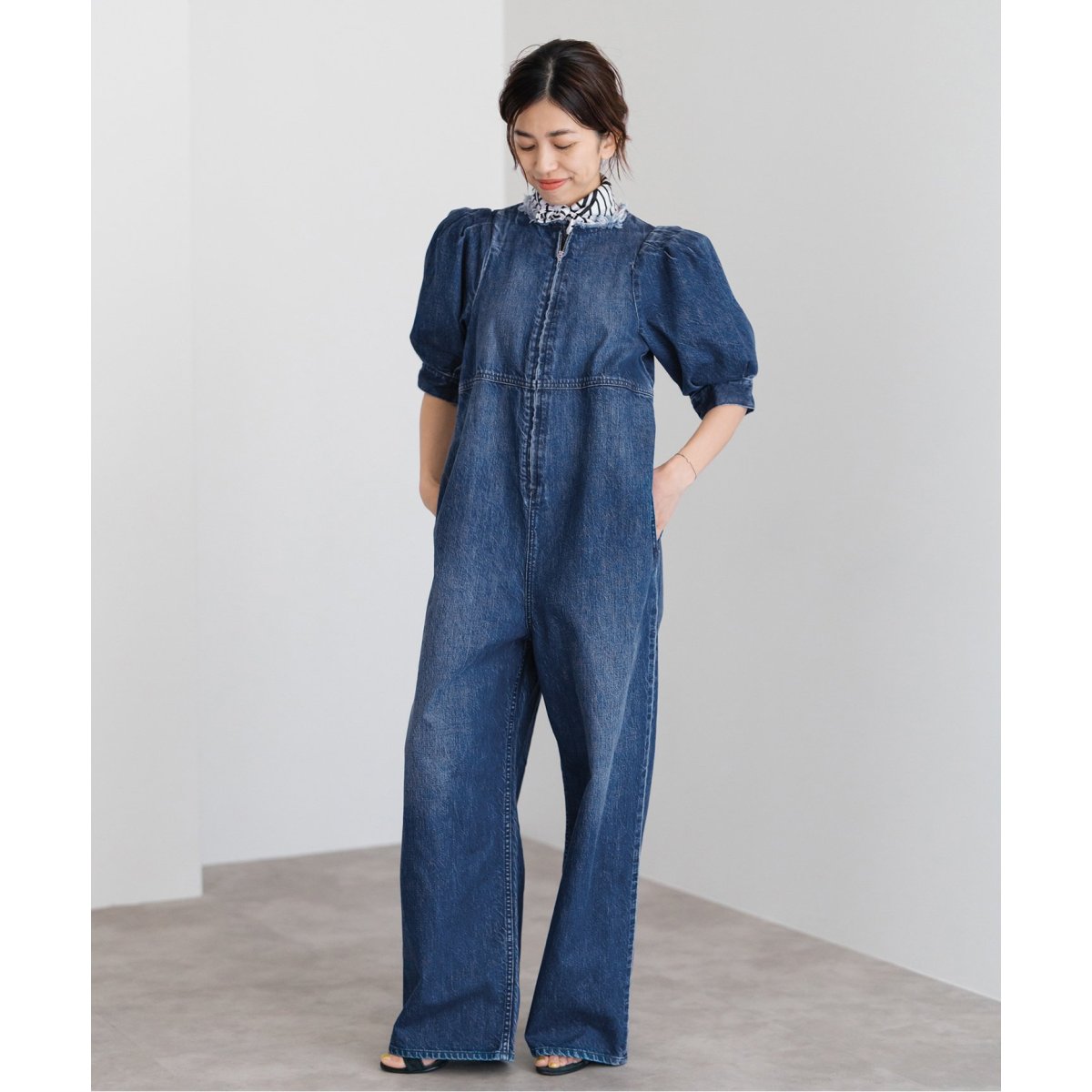 upper hights/アッパーハイツ THE M パフスリーブオールインワン