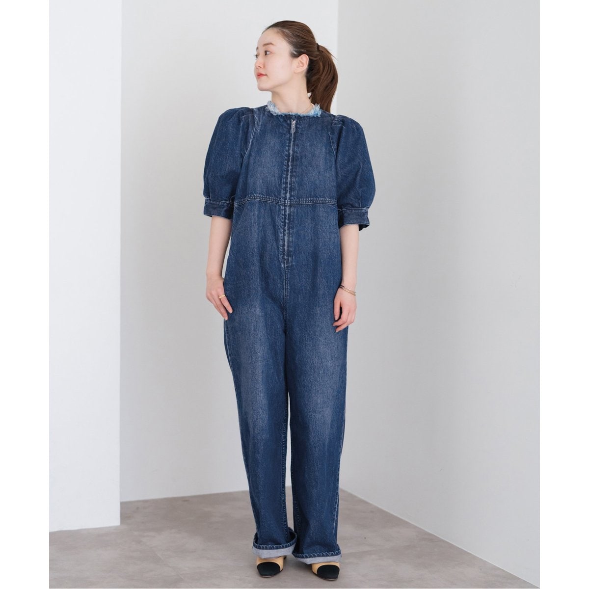 upper hights/アッパーハイツ THE M パフスリーブオールインワン