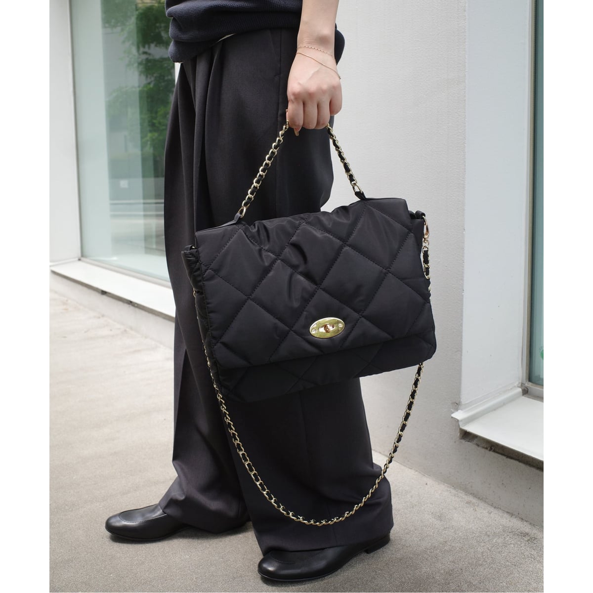 一部WEB限定カラー/追加2》OUTDOOR SLOBE別注 キルティンクショルダー