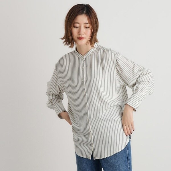 とろみバンドカラーシャツブラウス | グローブ(grove) | マルイウェブ