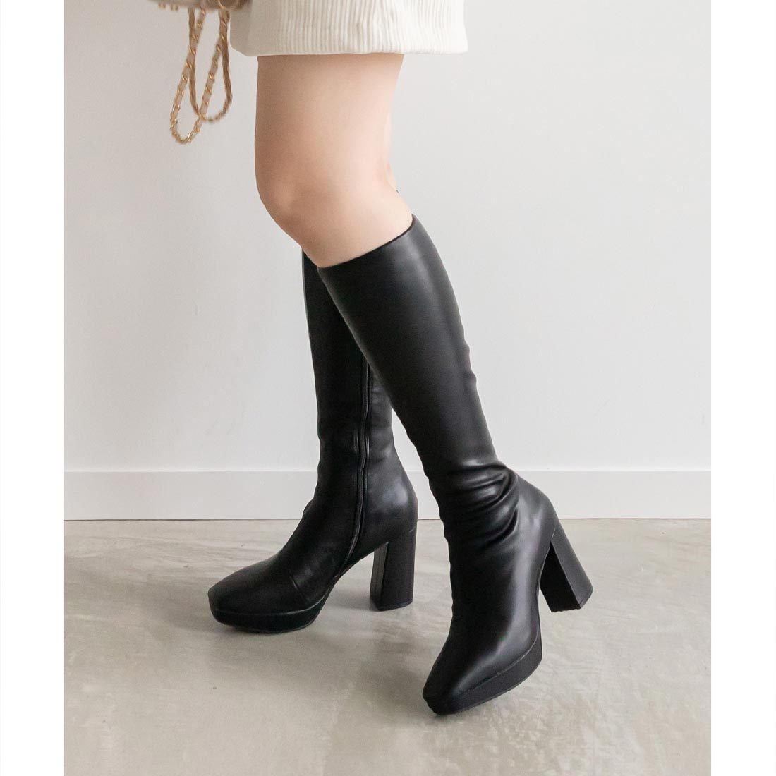 22.5-25.5】晴雨兼用 ボリュームソールロングブーツ | ランダ(RANDA