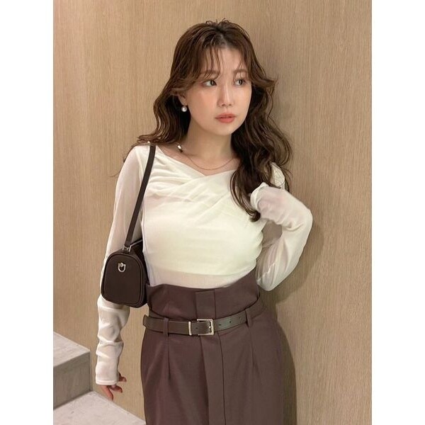 デコルテタックフロッキーチュールトップス | フレイ アイディー(FRAY