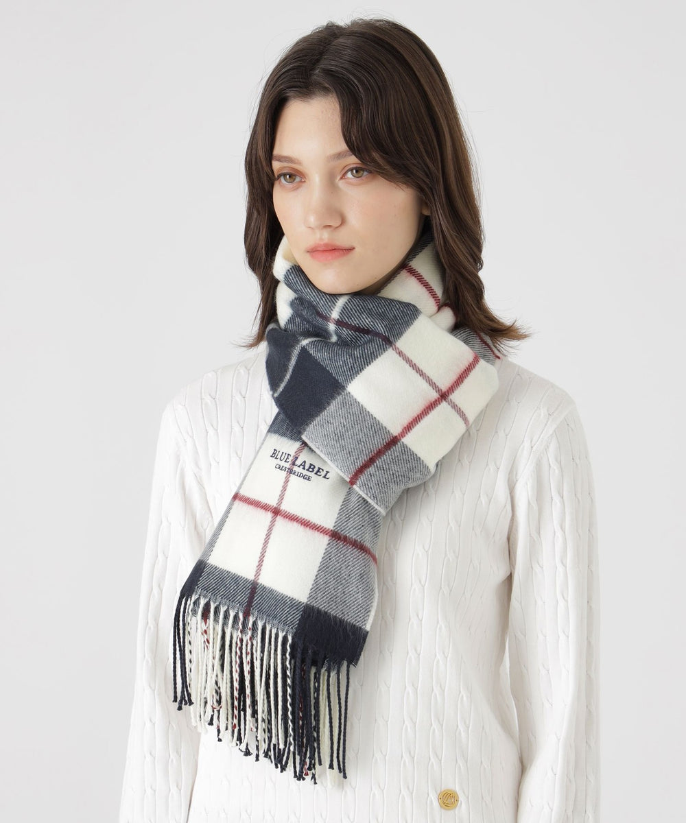 クレストブリッジチェックシルクスカーフ （マフラー・ショール
