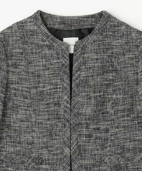 セール】 ツイードミックスジャケット （ノーカラージャケット）｜ANY
