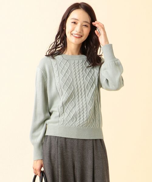 セール】 【洗える】ライトケーブル ニット （ニット・セーター）｜ANY