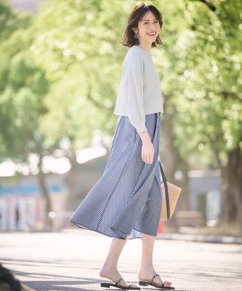 セール】 【2SET】シャツワンピ × ニット セット （ロング・マキシ丈