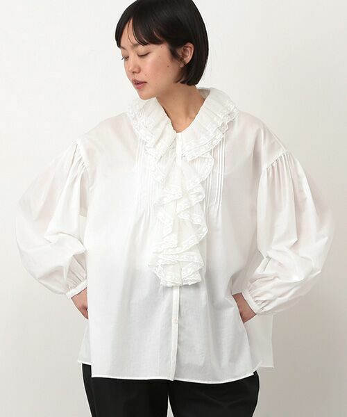 セール】 ラッフルカラー・ブラウス （シャツ・ブラウス）｜Bilitis