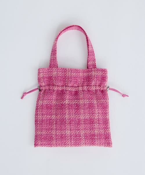 セール】 チェックツイード巾着バッグ （ショルダーバッグ）｜Maglie