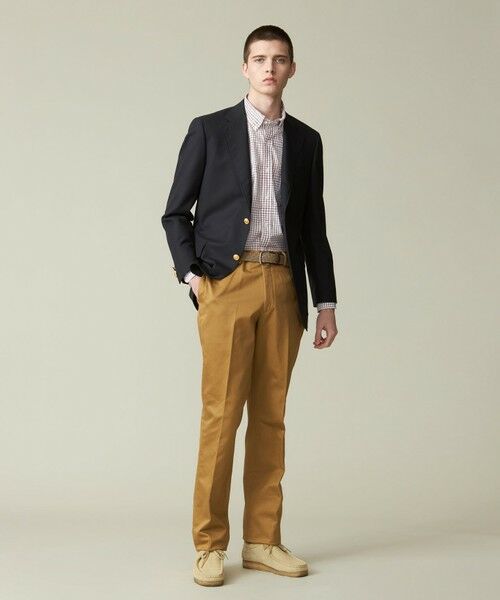 定番】ペピンメリノトロピカル 紺ブレザー / 背抜き （テーラード