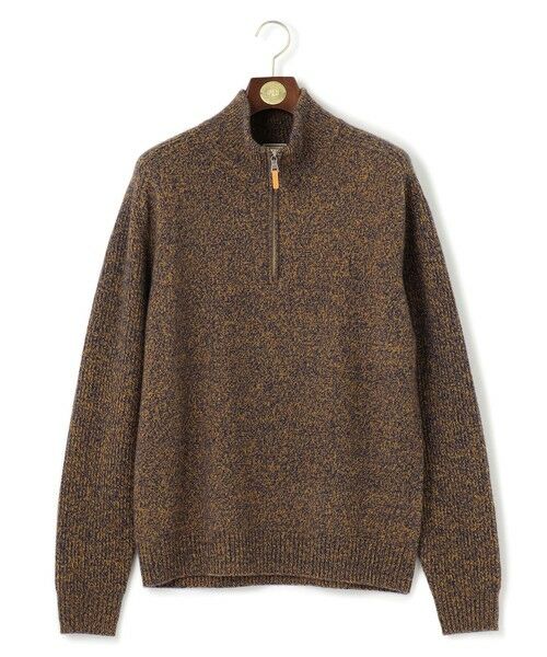 セール】 【KING SIZE】【Cash Lamb's Wool】ハーフジップニット