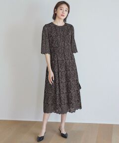 セール】 シルクネップヘリンボーン オールインワン ワンピース