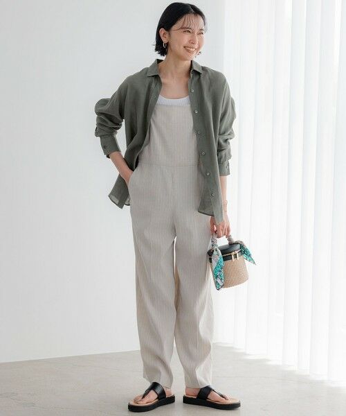 セール】 【CLASSY.6月号掲載/洗える】リネンレーヨンストレッチ