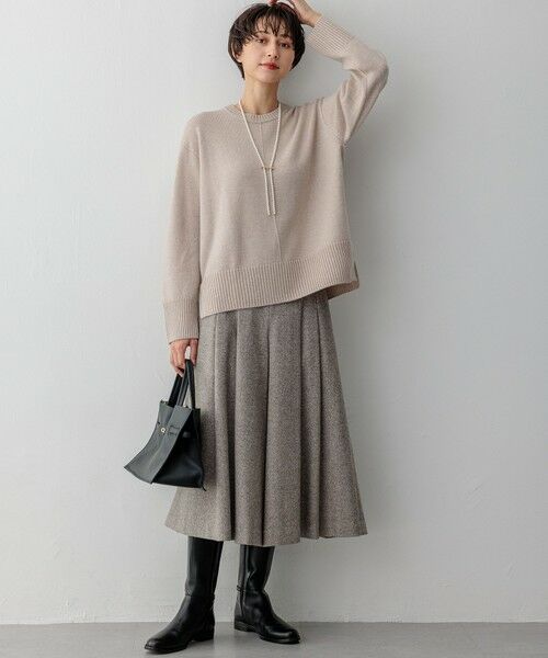 洗える】カシミヤブレンド クルーネック ニット （ニット・セーター