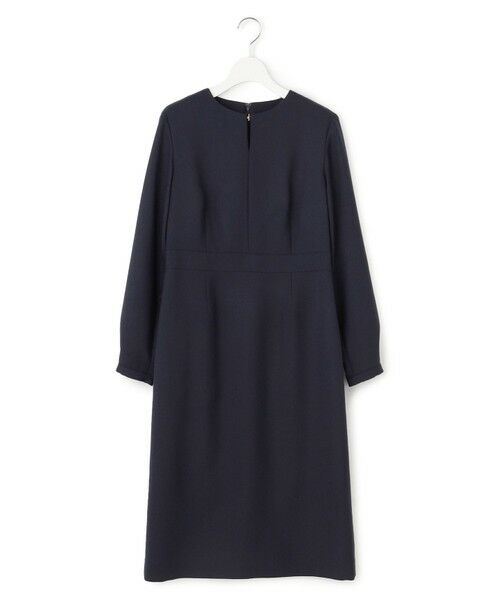 セール】 【洗える】ウールミックスジョーゼット ワンピース （ロング