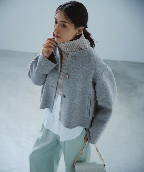 セール】 ウールリバー ノーカラーコート （その他アウター）｜L size