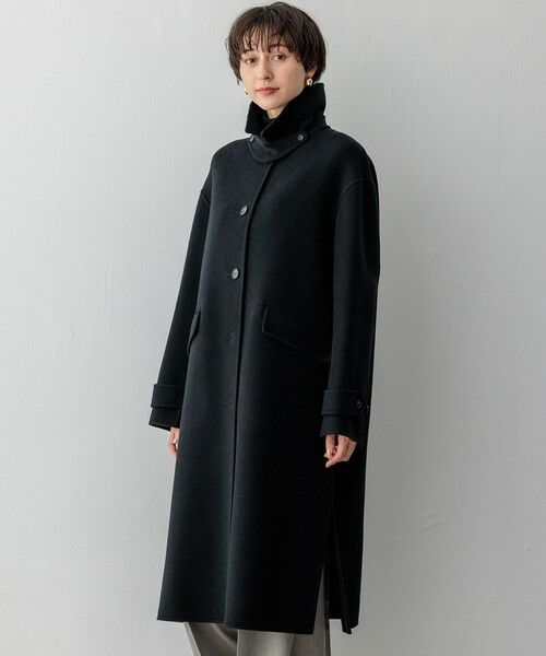 MANTECOPureリバー ロングコート （ステンカラーコート）｜L size