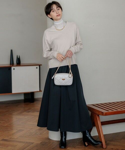 セール】 【Oggi2月号掲載/洗える】ウールカシミヤ Vネック ニット