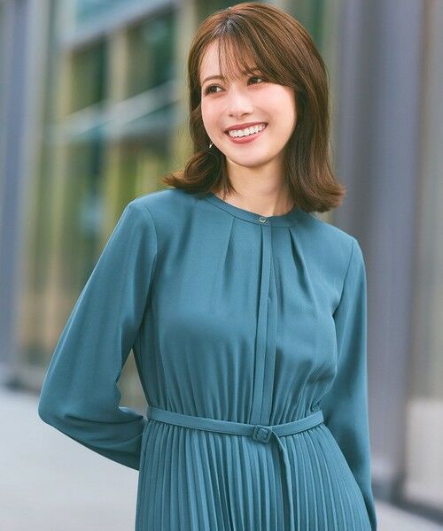 ノーブルプリーツ ワンピース （ロング・マキシ丈ワンピース）｜L size