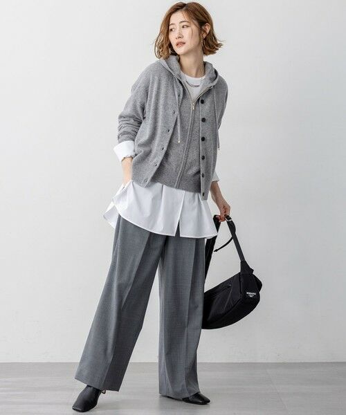 セール】 【見上愛さん着用/洗える】ピュアカシミヤ ジップアップ