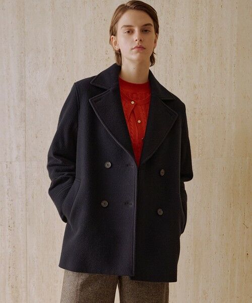 WEB限定カラーあり】Jackal ソフトメルトン Pコート （ピーコート）｜L