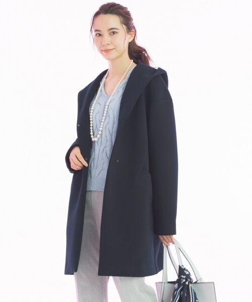 セール】 ダンボールニット フーデッドコート （その他アウター）｜L