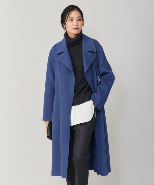 セール】 ウールリバー ロングトレンチコート （トレンチコート）｜L