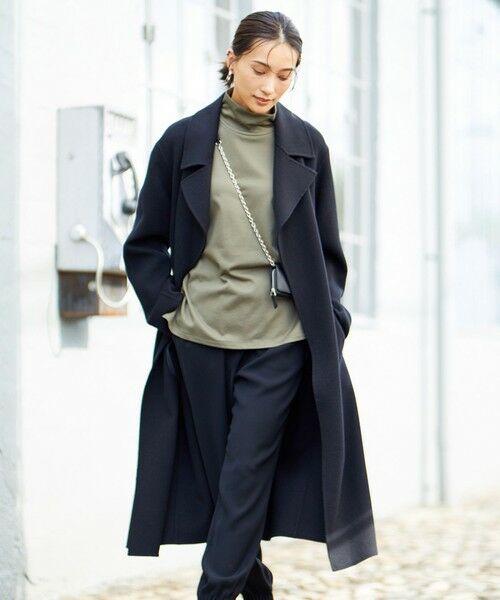 セール】 ウールリバー ロングトレンチコート （トレンチコート）｜L