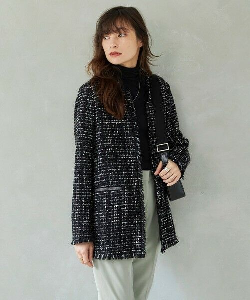 セール】 【セットアップ着用可能】ロービングツイード ノーカラー