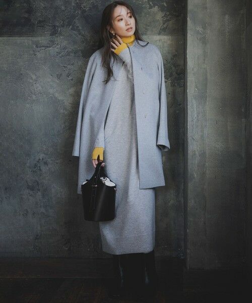 セール】 ウールカシミヤビーバー ノーカラー コート （その他アウター