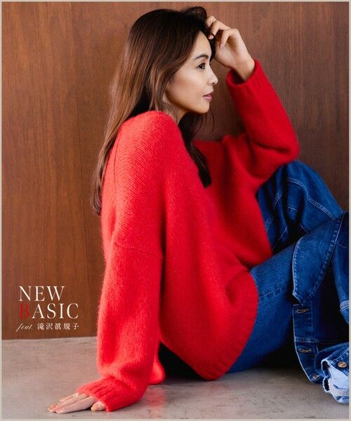 セール】 【滝沢眞規子さん着用】ベビーアルパカ クロップド ニット