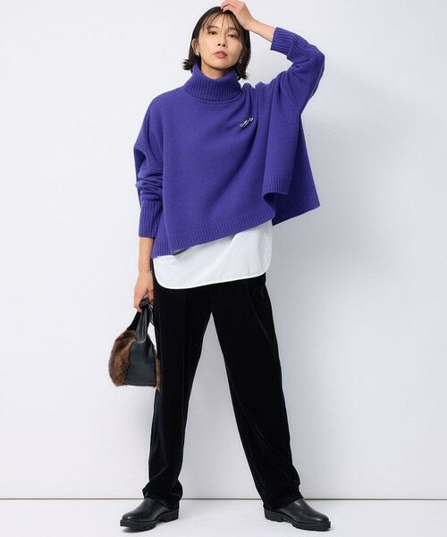 セール】 【洗える】ウールカシミヤ ニットポンチョ （ニット