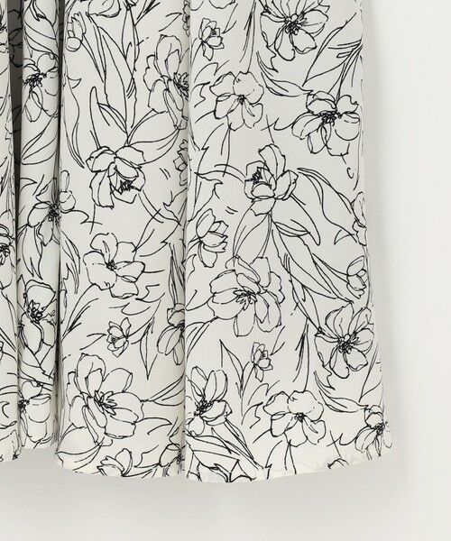 セール】 【洗える】フラワープリントドッキング ワンピース （ロング