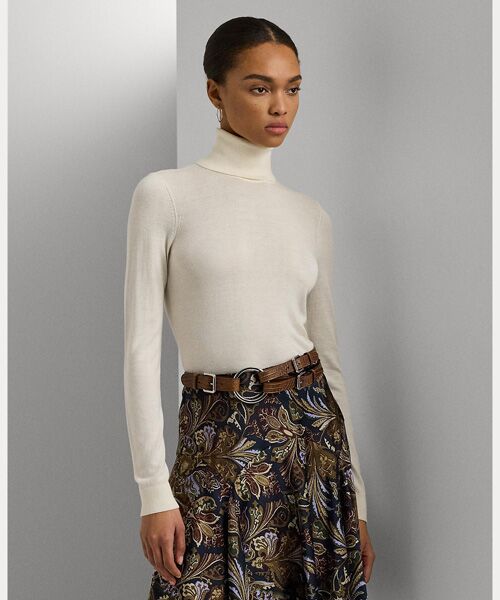 シルクブレンド タートルネック セーター （ニット・セーター