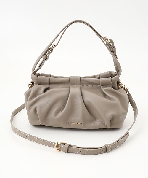 セール】 シープレザー ギャザーミニバッグ （ショルダーバッグ）｜LA