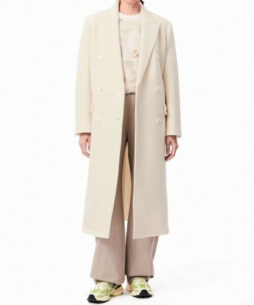 セール】 ダブルブレストウール ロングコート （その他アウター