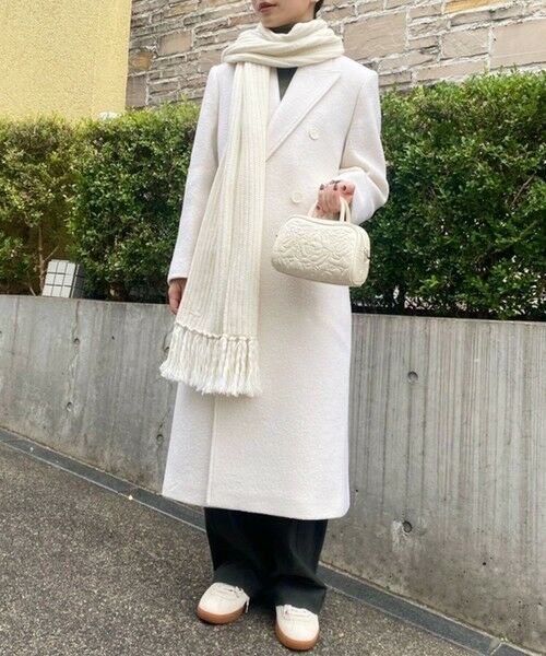 セール】 ダブルブレストウール ロングコート （その他アウター