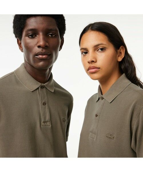 セール】 オーガニックコットン ミネラルダイ鹿の子地 半袖ポロシャツ