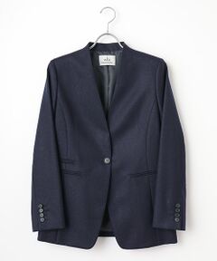 ノーカラージャケット（条件：ブルー系）| ファッション通販