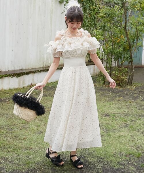 セール】 ミルフィーユフリルコルセットワンピ （ロング・マキシ丈