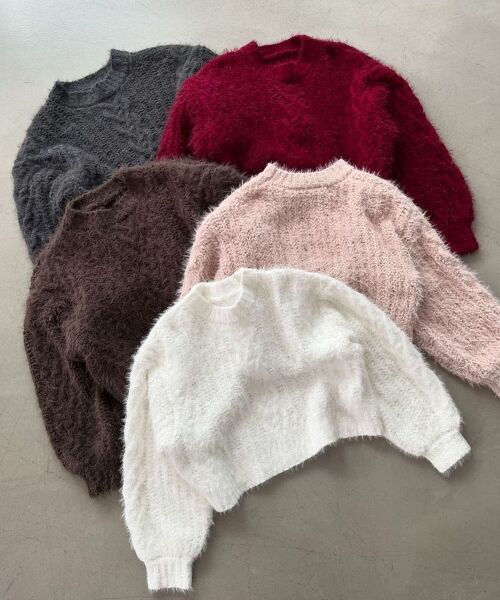 セール】 ふわふわケーブルニット （ニット・セーター）｜MAJESTIC