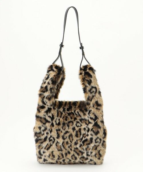 セール】 【CLASSY.1月号掲載】レオパード ファー バッグ