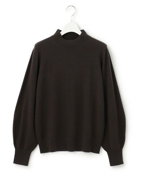 セール】 【洗える】セミウーステッドウール パフスリーブ ニット