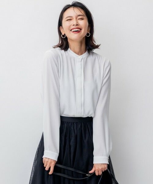 セール】 【洗える】バックサテンアムンゼン ブラウス （シャツ