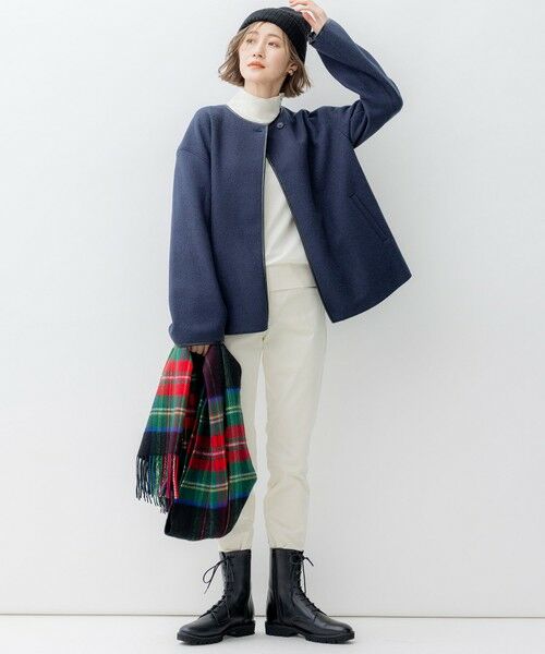 セール】 コンプレストパイル ノーカラー アウター （テーラード