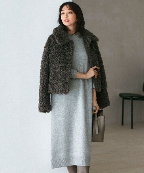 セール】 【洗える】カシミヤブレンド ニットワンピース （ミニ丈