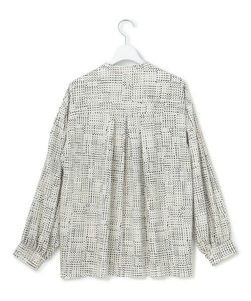 セール】 【洗える】モノクロトーンプリント ブラウス （シャツ