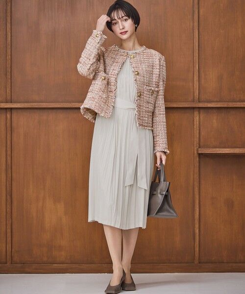 洗える】クリスタルアムンゼン プリーツワンピース （ロング・マキシ丈