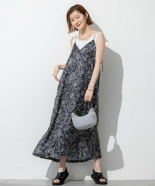 セール】 【洗える】アンティークフラワープリント キャミソール